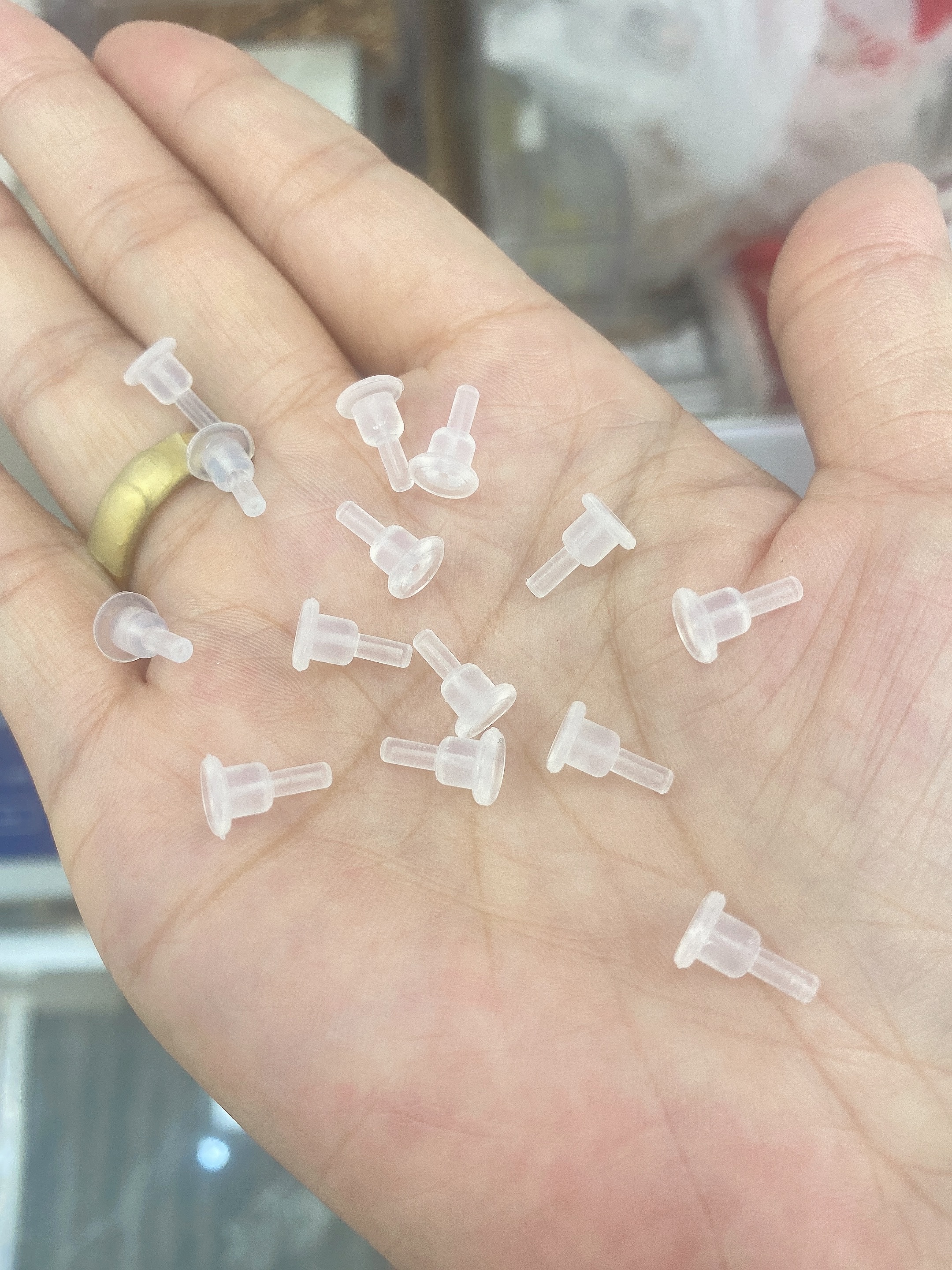 Zhongxing Accessories DIY silicone earplugs resin accessories jewelry accessories rice beads alloy accessories Specification drawing