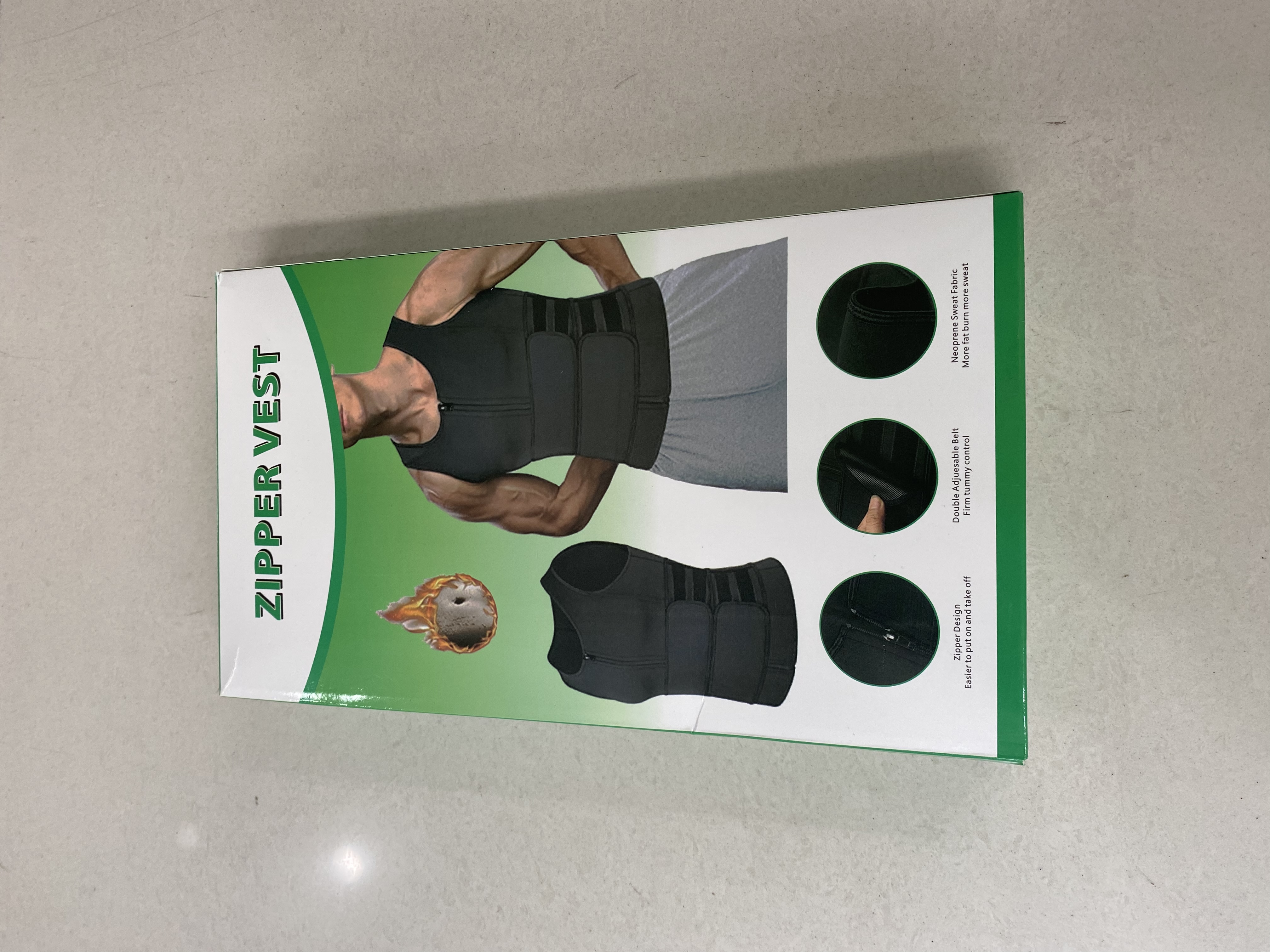 Double belt zipper vest details Picture