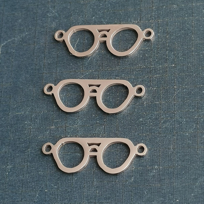 Vintage titanium steel eyeglass frame jewelry sweater necklace bracelet pendant stainless steel handmade wholesale thumbnail