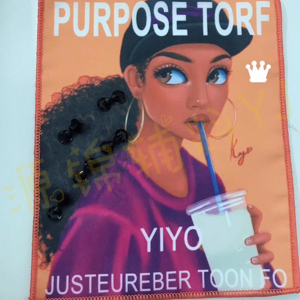 美女手工钉珠4厂家直销定制烫钻烫图烫画辅料加工