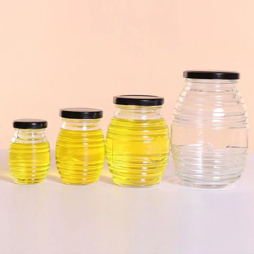 Jam jar with lid cream jar honey strawberry jam jar seal jar condiment jar small milk cup