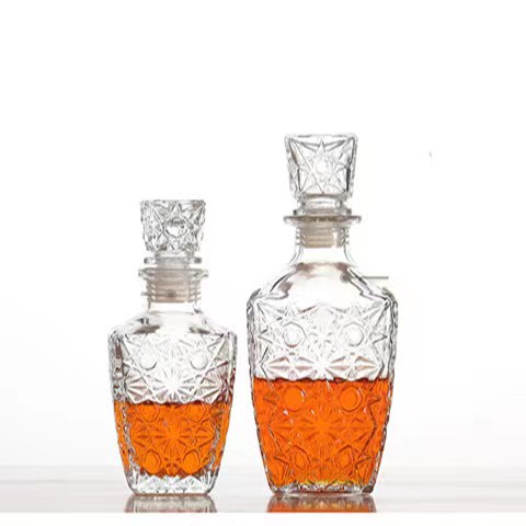 Sealing glass wine bottle high-grade wine set foreign wine bottle red wine bottle empty bottle household wine bottle packing wine bottle cabinet decoration