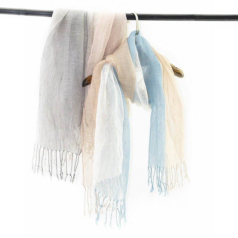 Linen Scarf Female Artistic Sunblock Shawl Temperament Multi-Color Spring Summer Wholesale Scarf Beach Shawl Scarf Item Picture