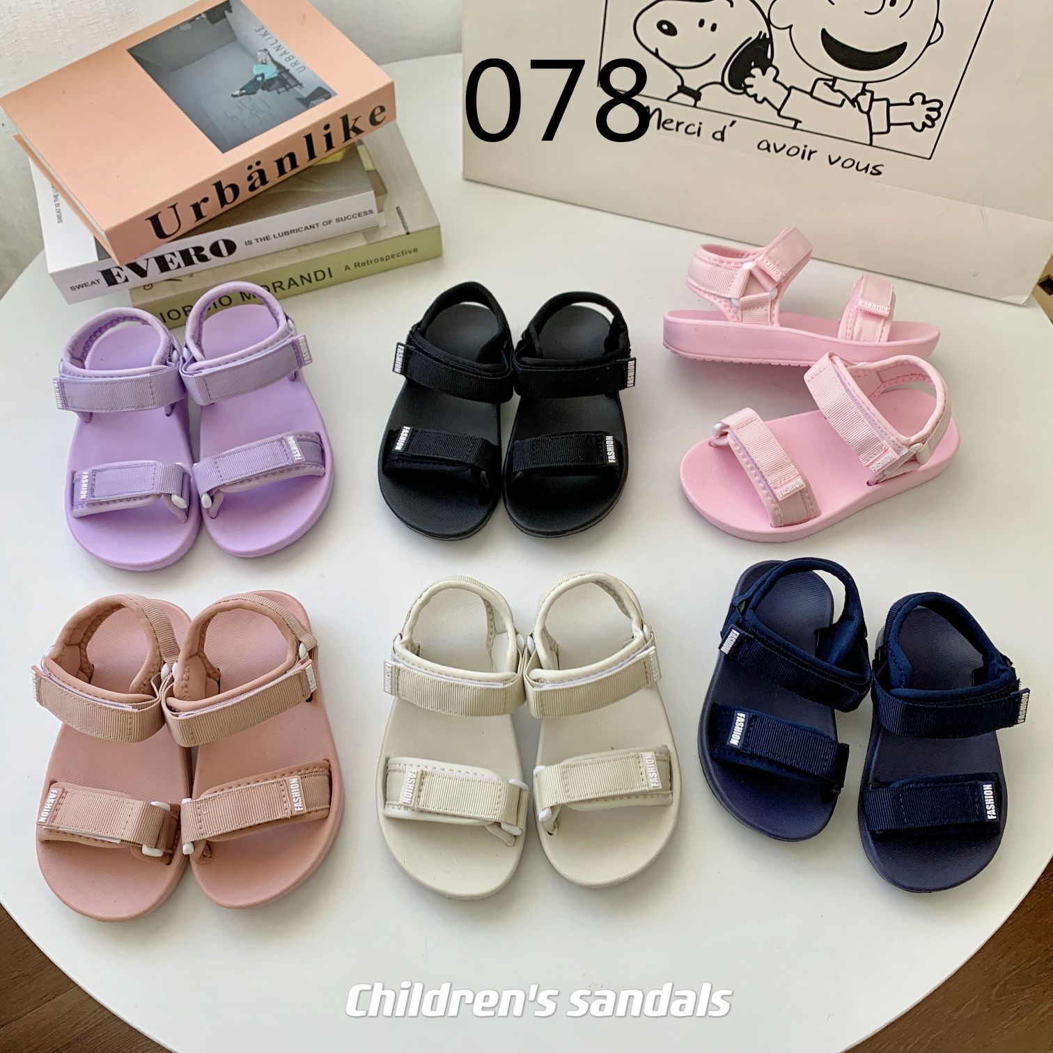 Children's sandals Summer Korean version of canvas boys and girls fashion parent-child beach Brazilian sandals sandals