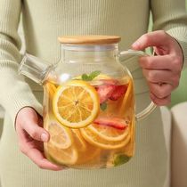 Cold water bottle glass cold water bottle large capacity tea making teapot household high temperature airing plain water cup tying pot