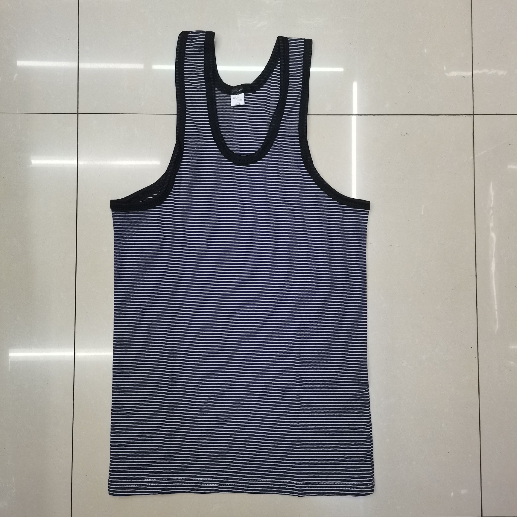 Summer Men Horizontal Check Waistcoat Can Wear Outside Inside details Picture