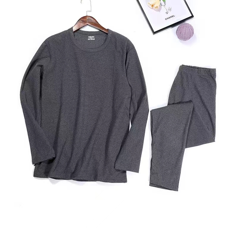 Men De Velvet Cationic Non-Trace Constant Temperature Lock Heat Natural Heat Thermal Underwear Set Long Johns Set Item Picture