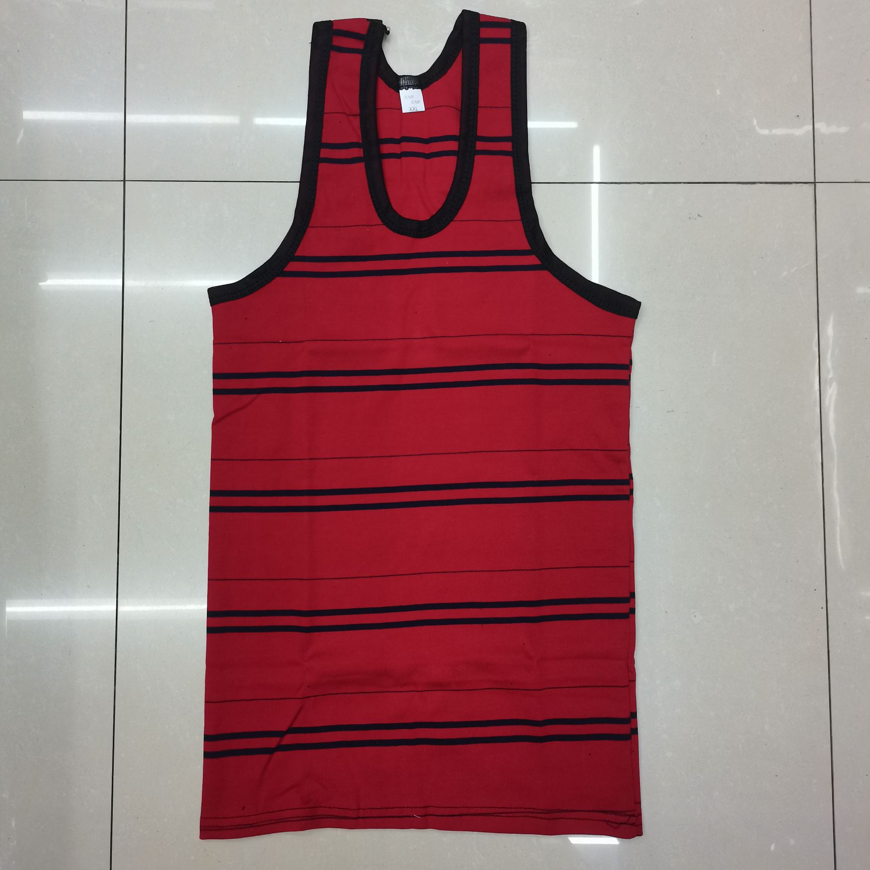 Summer Men Horizontal Check Waistcoat Can Wear Outside Inside