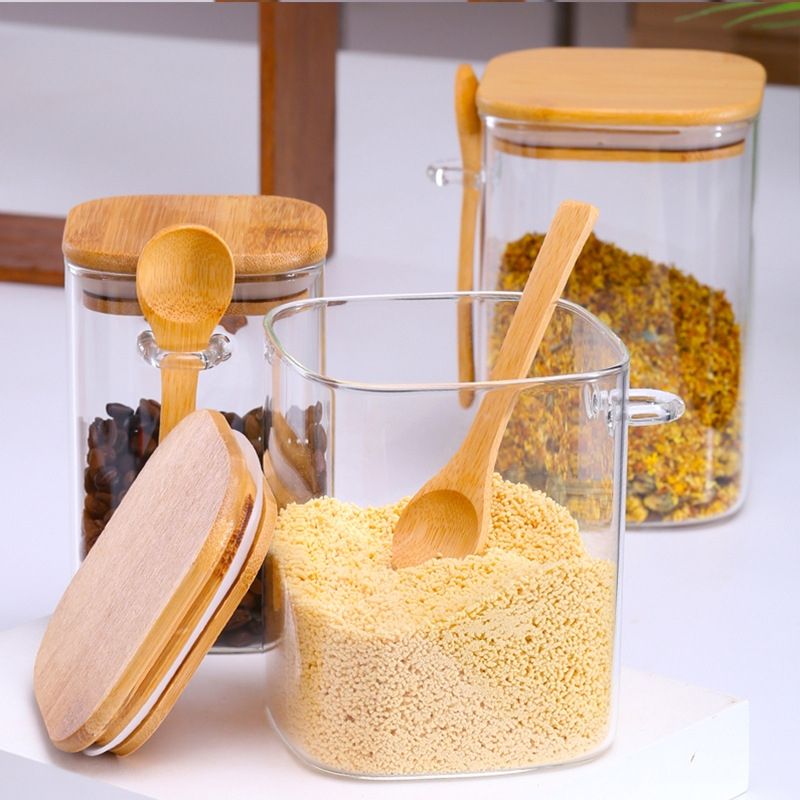 Flower tea jar tea jar glass storage jar grain grain storage box sealed jar food grade glass jar household