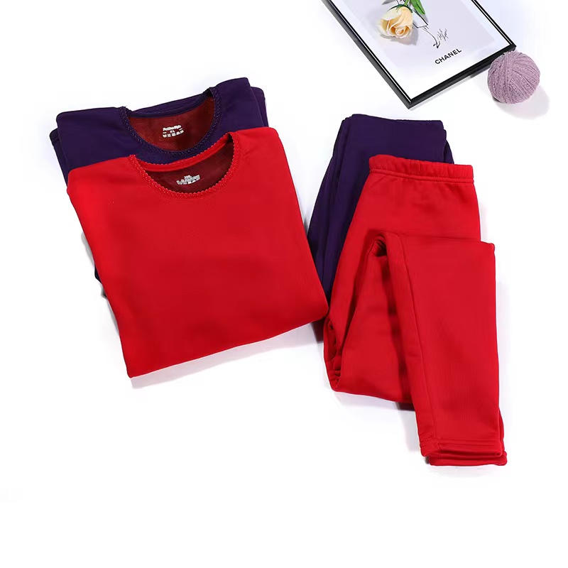 Cationic Women's Fleece Thickened Thermal Underwear Set Specification drawing