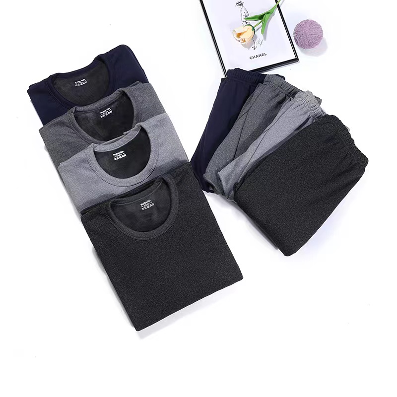 Cationic Men's And Women's Fleece Thickened Thermal Underwear Set Item Picture