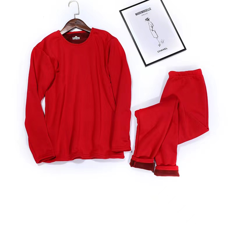 Cationic Women's Fleece Thickened Thermal Underwear Set Item Picture