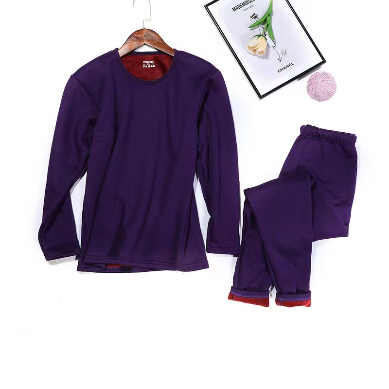 Cationic Women's Fleece Thickened Thermal Underwear Set details Picture