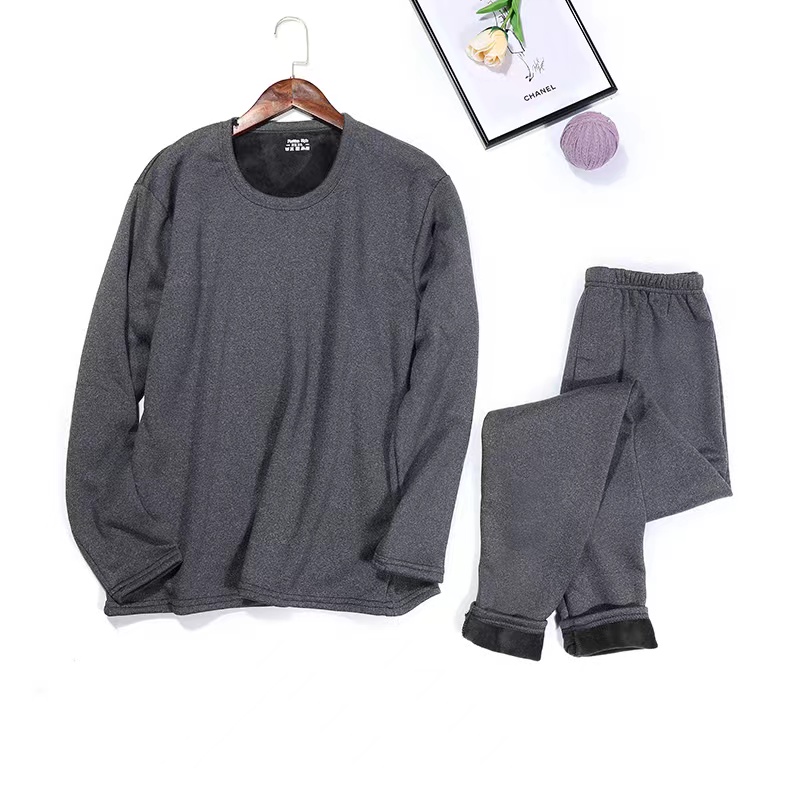 Cationic Men's And Women's Fleece Thickened Thermal Underwear Set Specification drawing