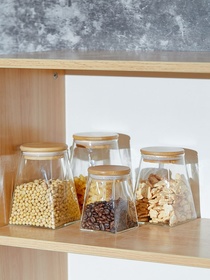 Square glass sealed food storage cans milk powder cans cereal grain storage cans tea cans candy storage cans