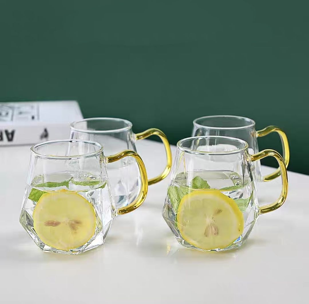 Cold water bottle home high appearance level living room installed cold white open water cup glass high temperature resistant water bottle bubble cold tea bottle ice pot