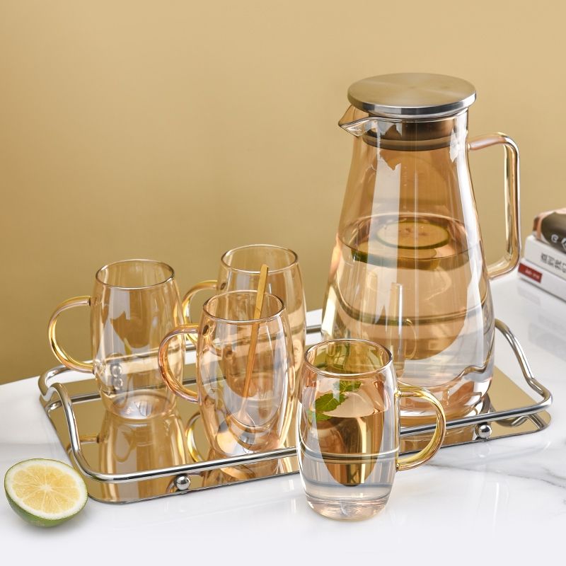 Summer cooling kettle glass high temperature resistant household plain water large capacity INS air cooled kettle flower fruit tea thumbnail