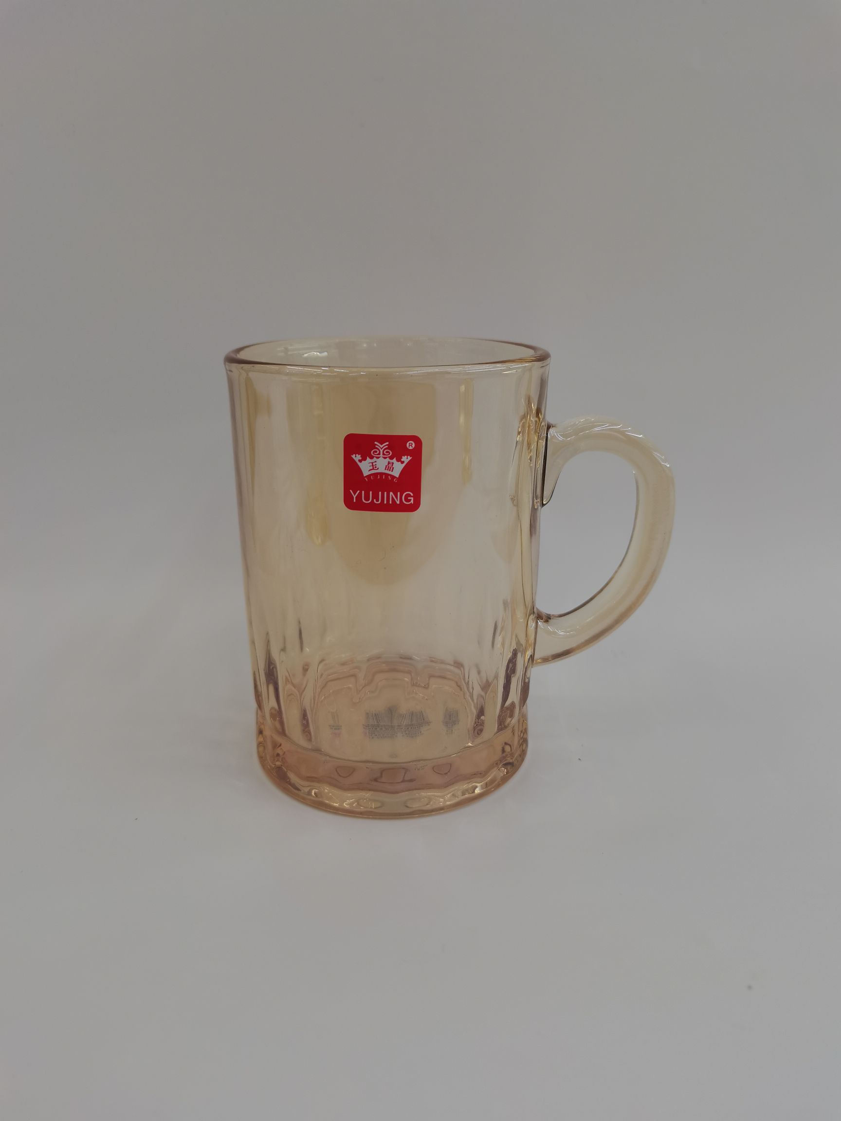 YJZ2417-2D amber cup electroplated jade crystal