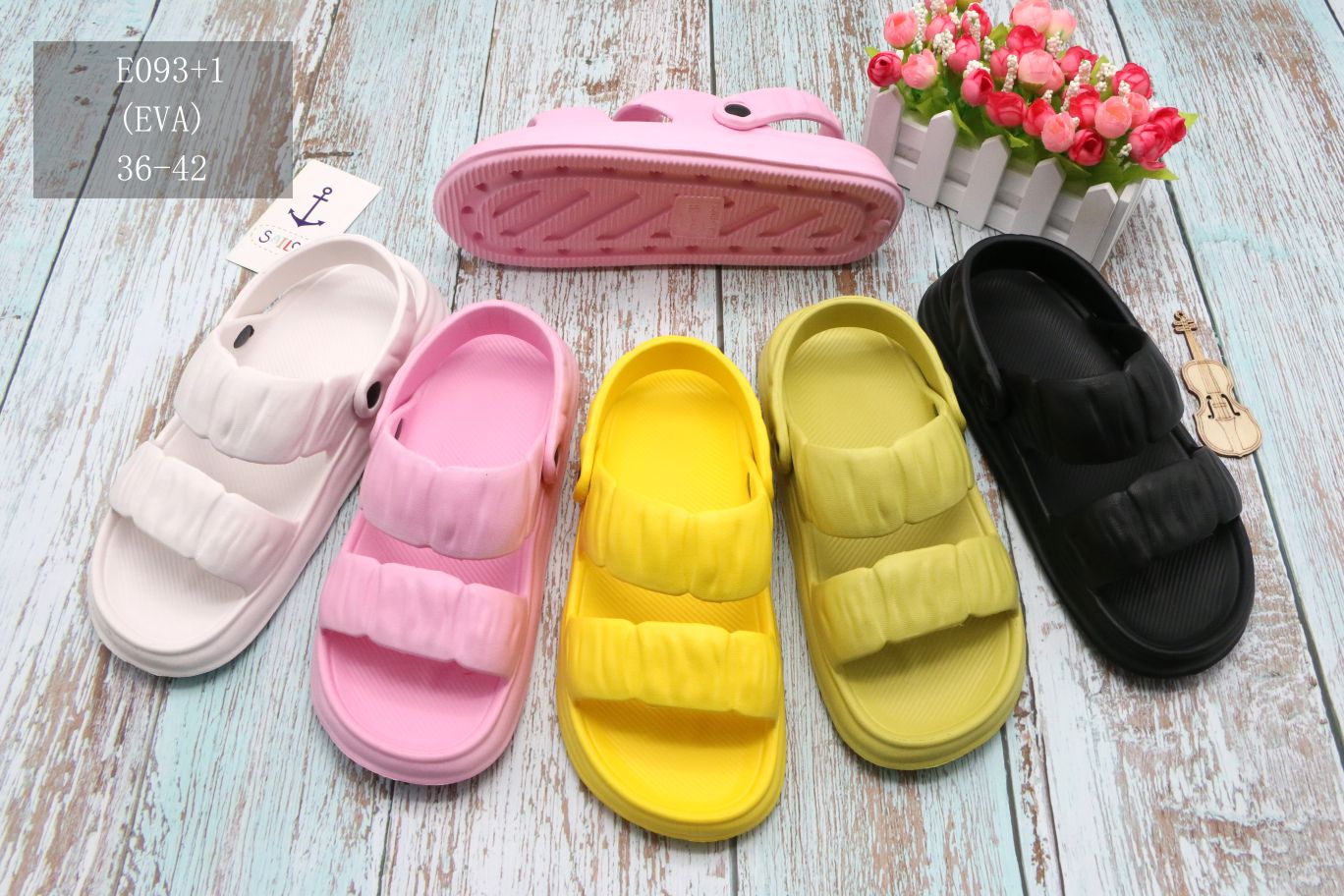 Thick soles wear sandals outdoor two wear EVA step on the shit sense female summer increase fashion beach sandals