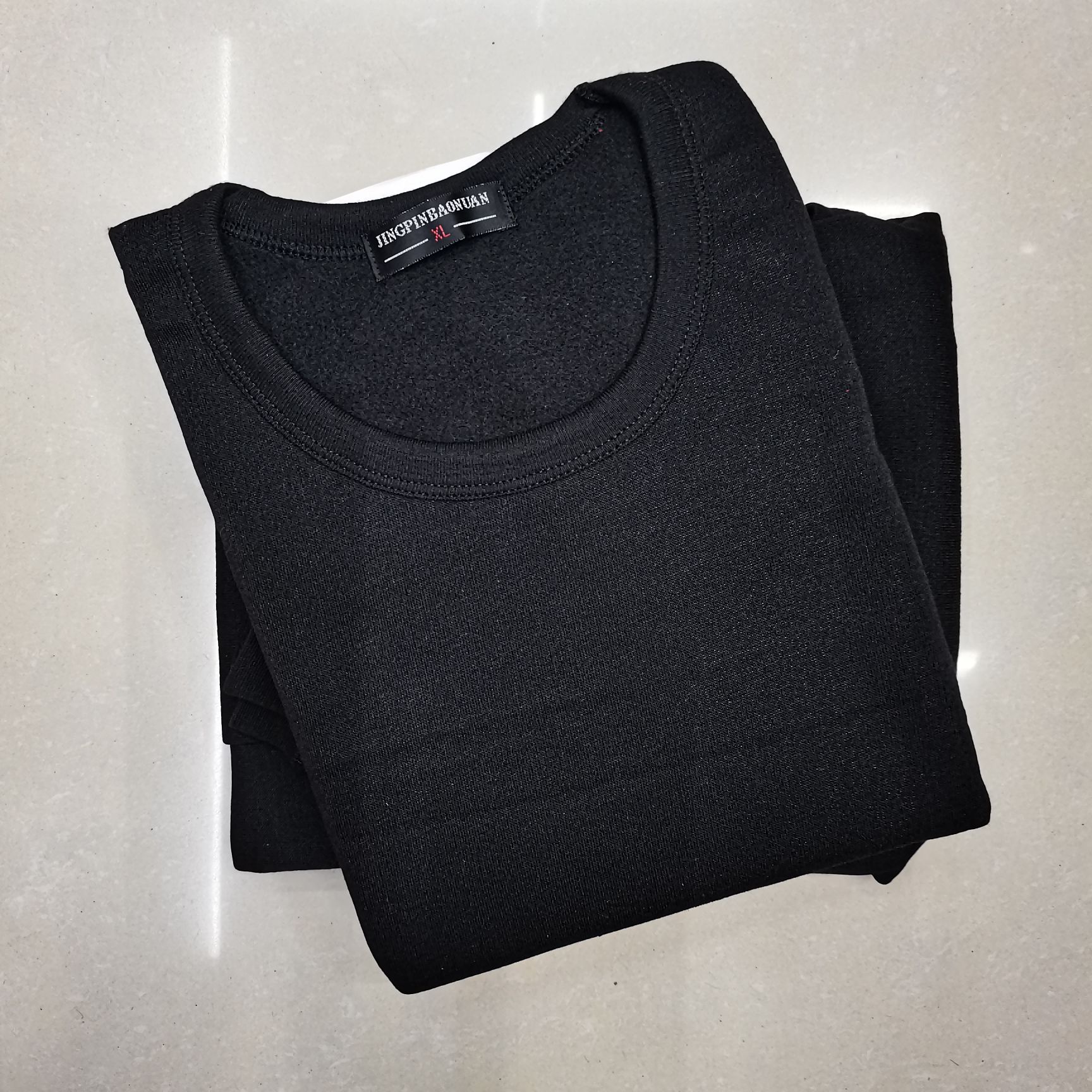 Foreign Trade Men's Autumn And Winter Pulled Hair Thermal Underwear Set Natural Constant Temperature Lock Heat details Picture