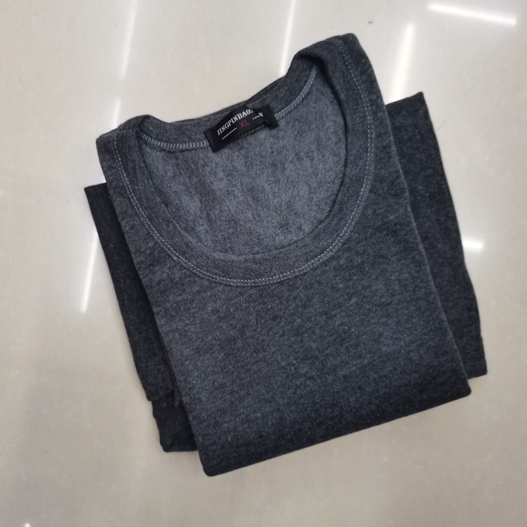Foreign Trade Men's Autumn And Winter Pulled Hair Thermal Underwear Set Natural Constant Temperature Lock Heat Specification drawing