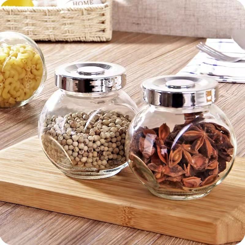50ML100ML180ml food glass storage jar Seasoning jar tea jar small glass bottle sealed jar with lid storage jar