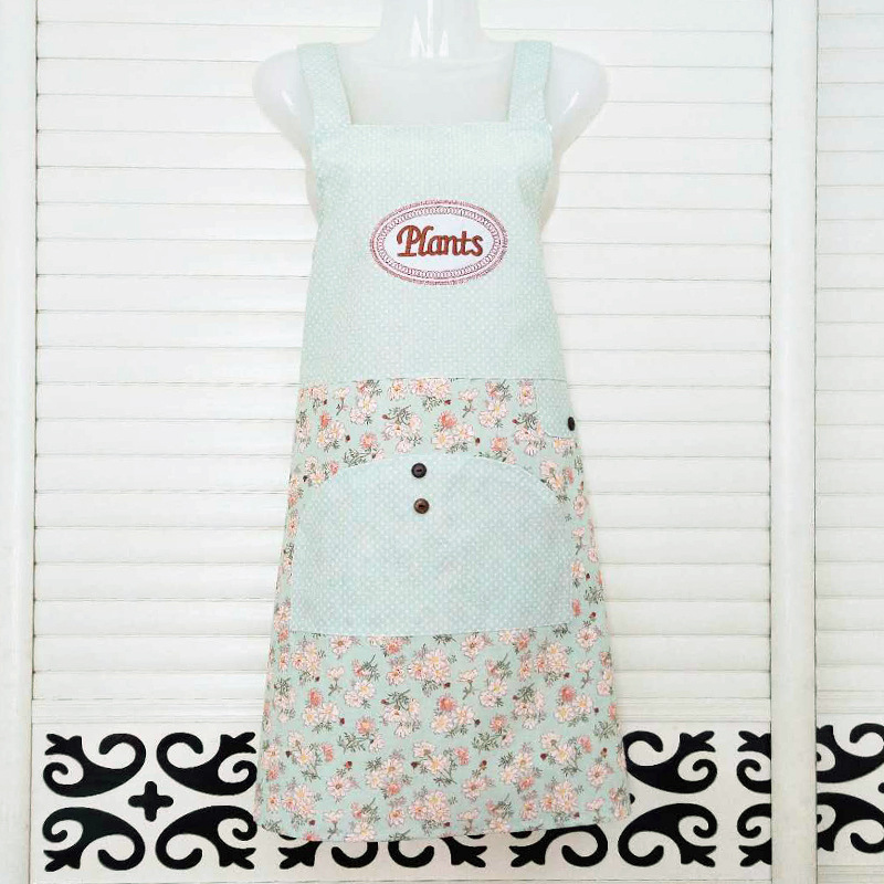Home Apron Men's And Women's Kitchen Cooking Fashion Korean Version Of Home Cute Shoulder Belt Waist Application Scenario