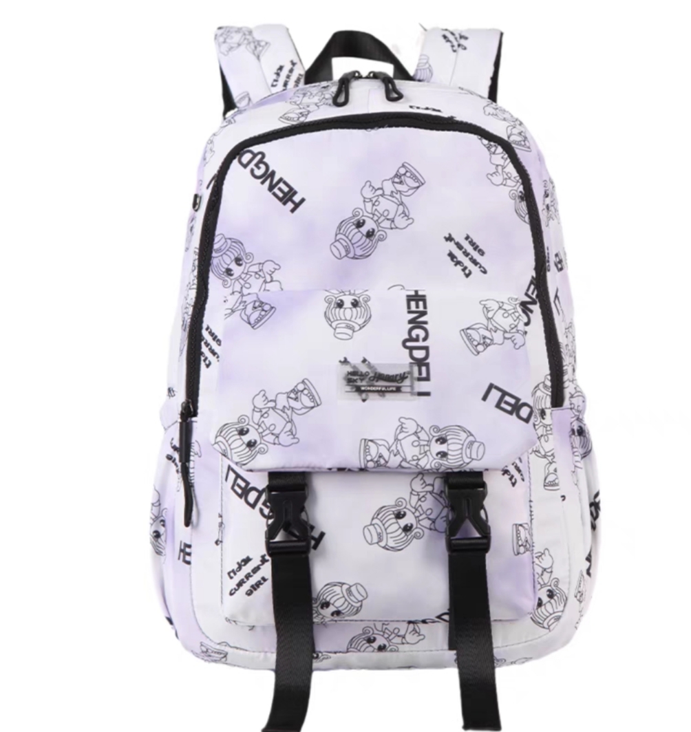 Hengdeli Student Backpack High School Leisure Large Capacity Backpack Specification drawing