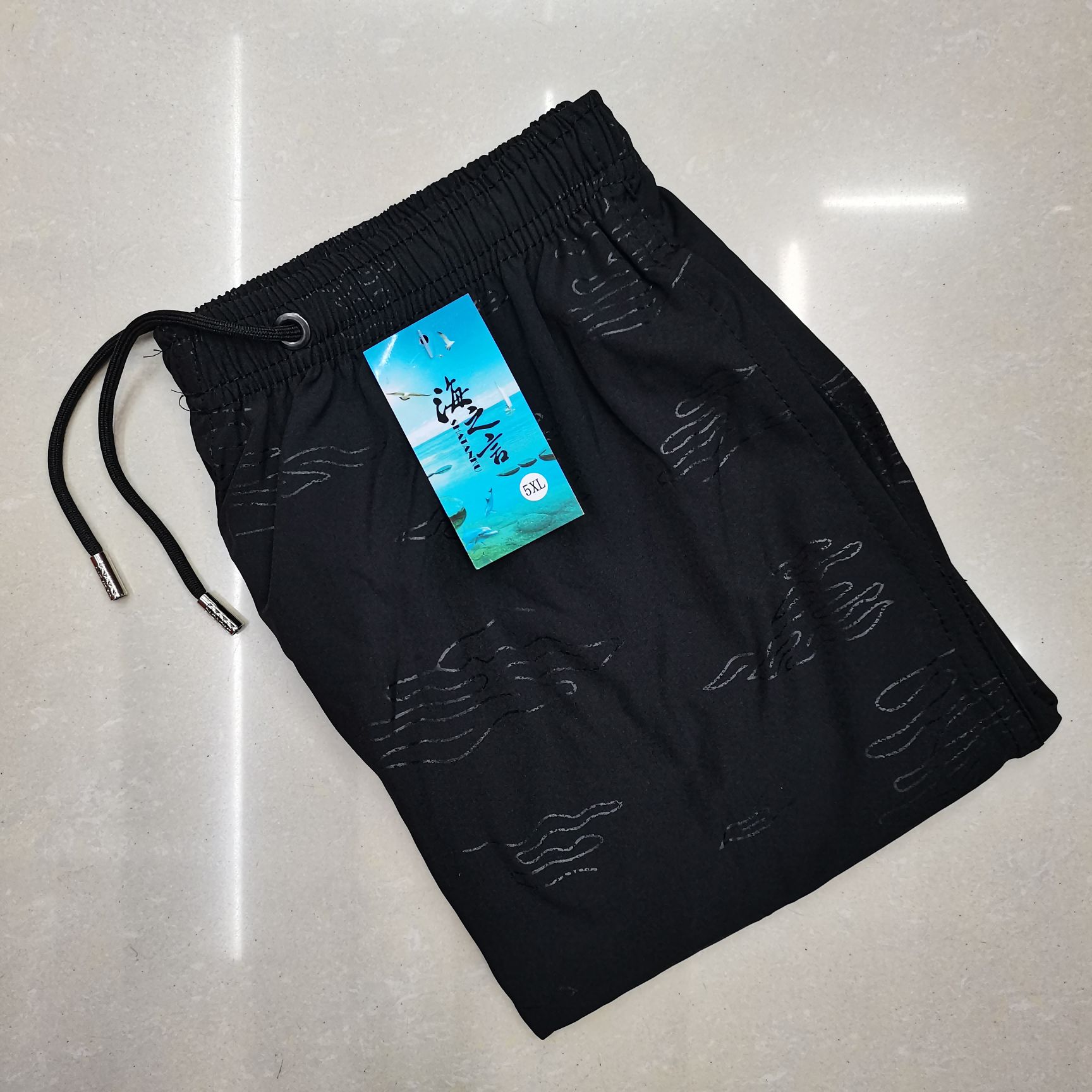 Summer Quick Dry Breathable Print Plus Fat Beach Pants Fat Old Pants Application Scenario