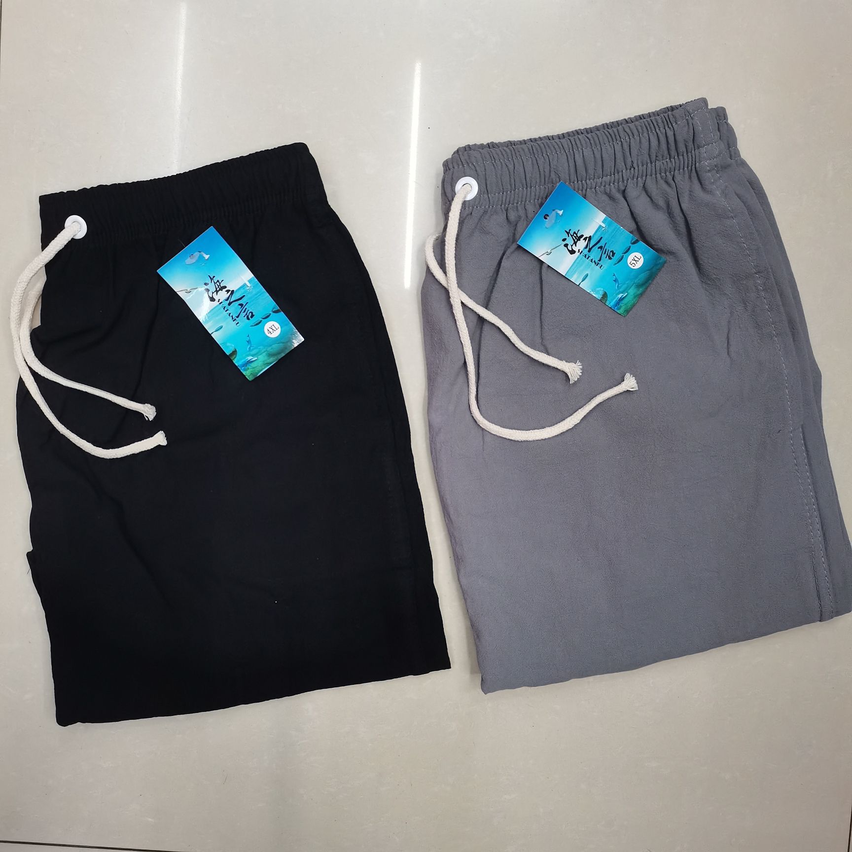Summer Washed Cotton Beach Pants Breathable And Fat Beach Pants Item Picture