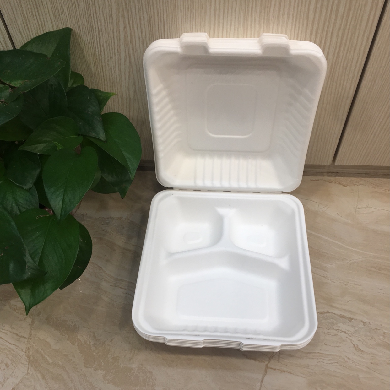 可降解餐盒 打包盒 汉堡盒23507