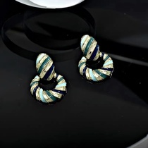 Vintage Earring Silver Needle Allergy proof Colored Ni jewelry Model 169