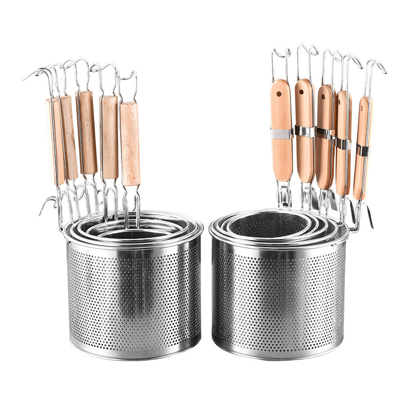 Stainless steel colander strainer Mala hot colander scoop noodles spoon large colander Strainer cooking noodles strainer pot powder hedge