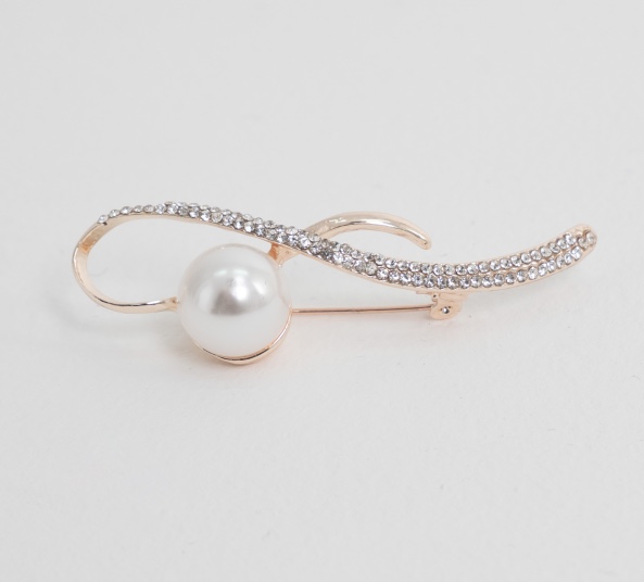 Single Pearl Brooch - Light Luxury Luxury Clothing Accessories Pearl Pin