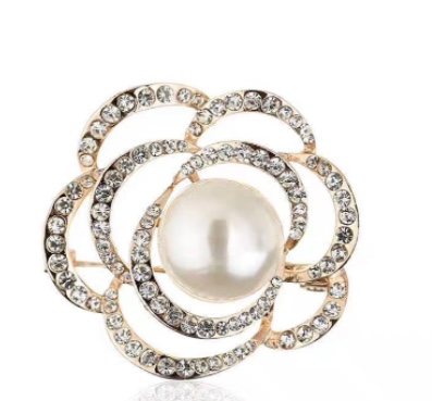 Rose Brooch - Pearl Pin For Light Luxury Luxury Clothing Accessories