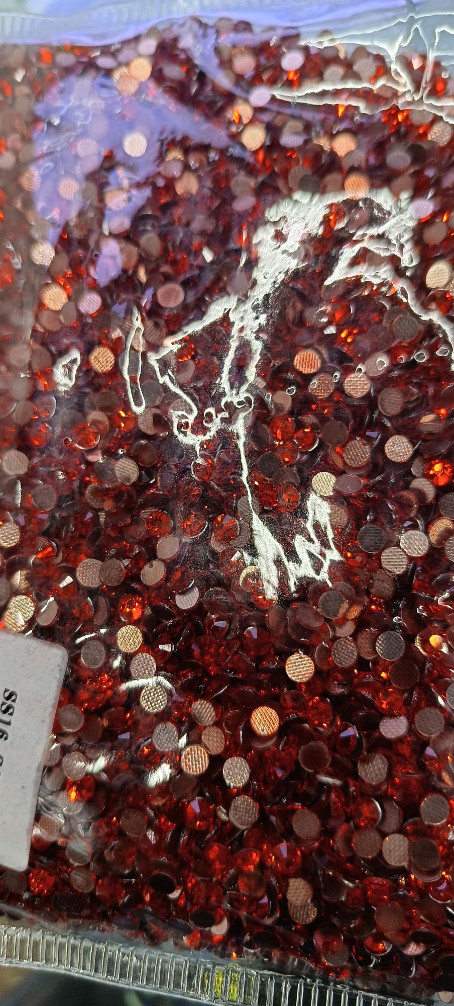 Guojing 16# Red Zircon Transparent Gold Base details Picture