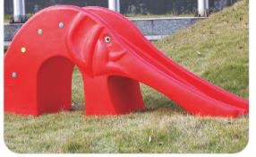 Indoor and outdoor drill holes elephant slide special manufacturers direct sales for children