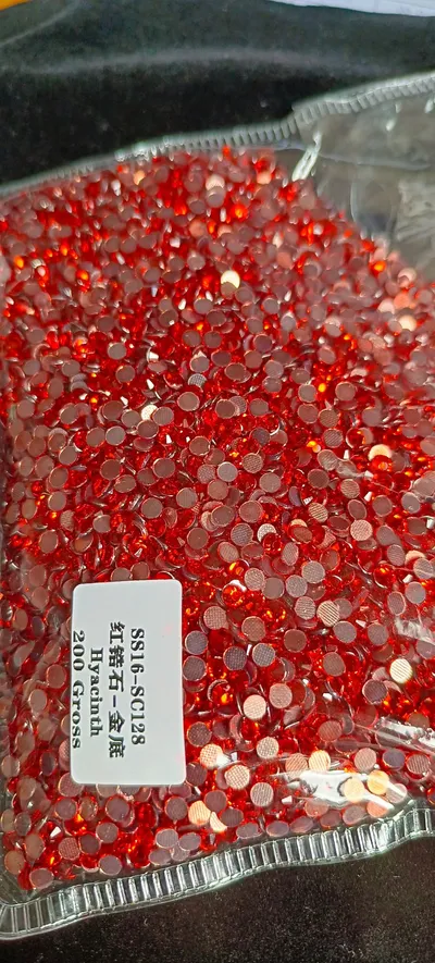 Guojing 16# Red Zircon Transparent Gold Base