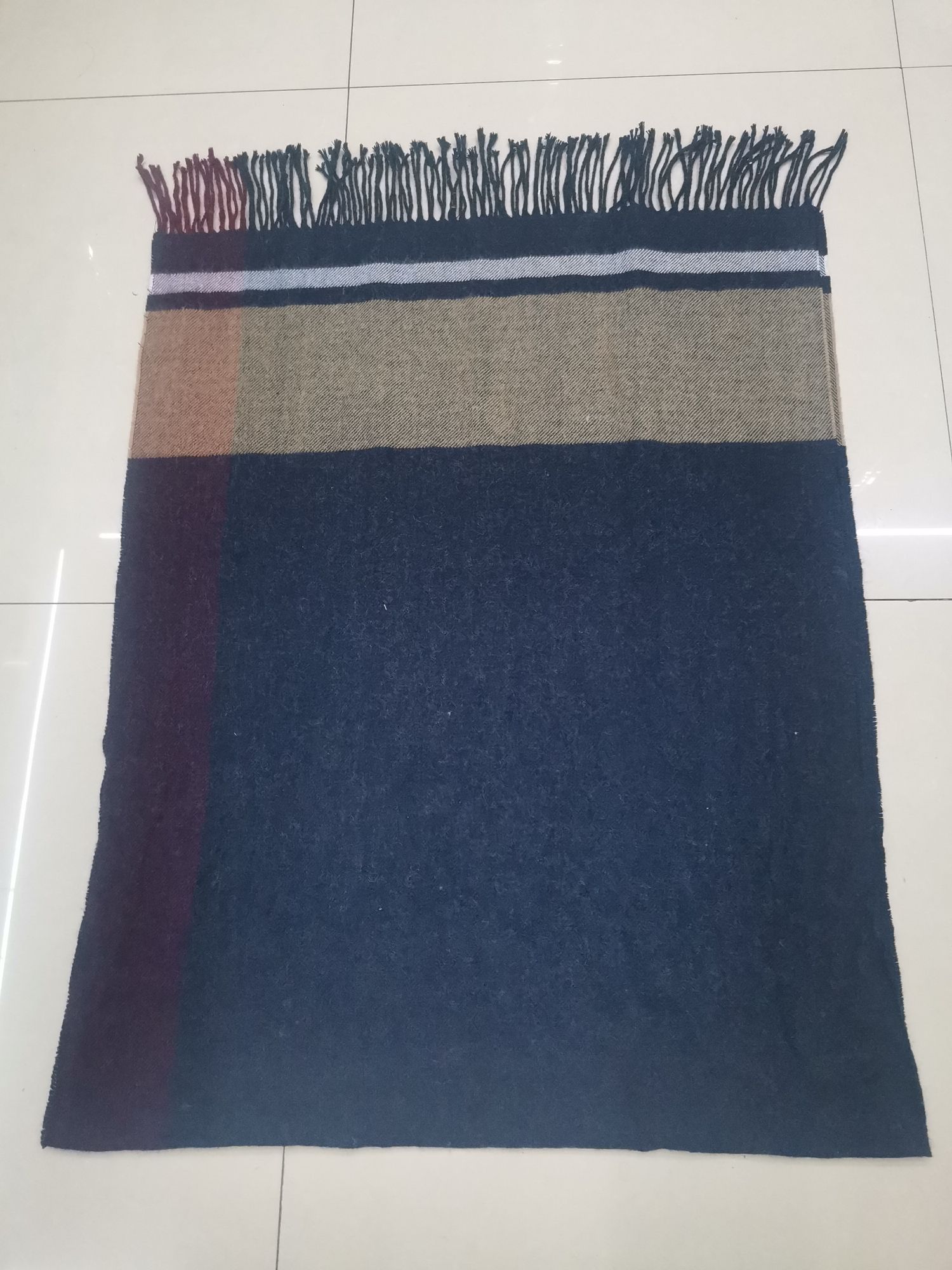 Navy Blue Long Checked Cloth Application Scenario