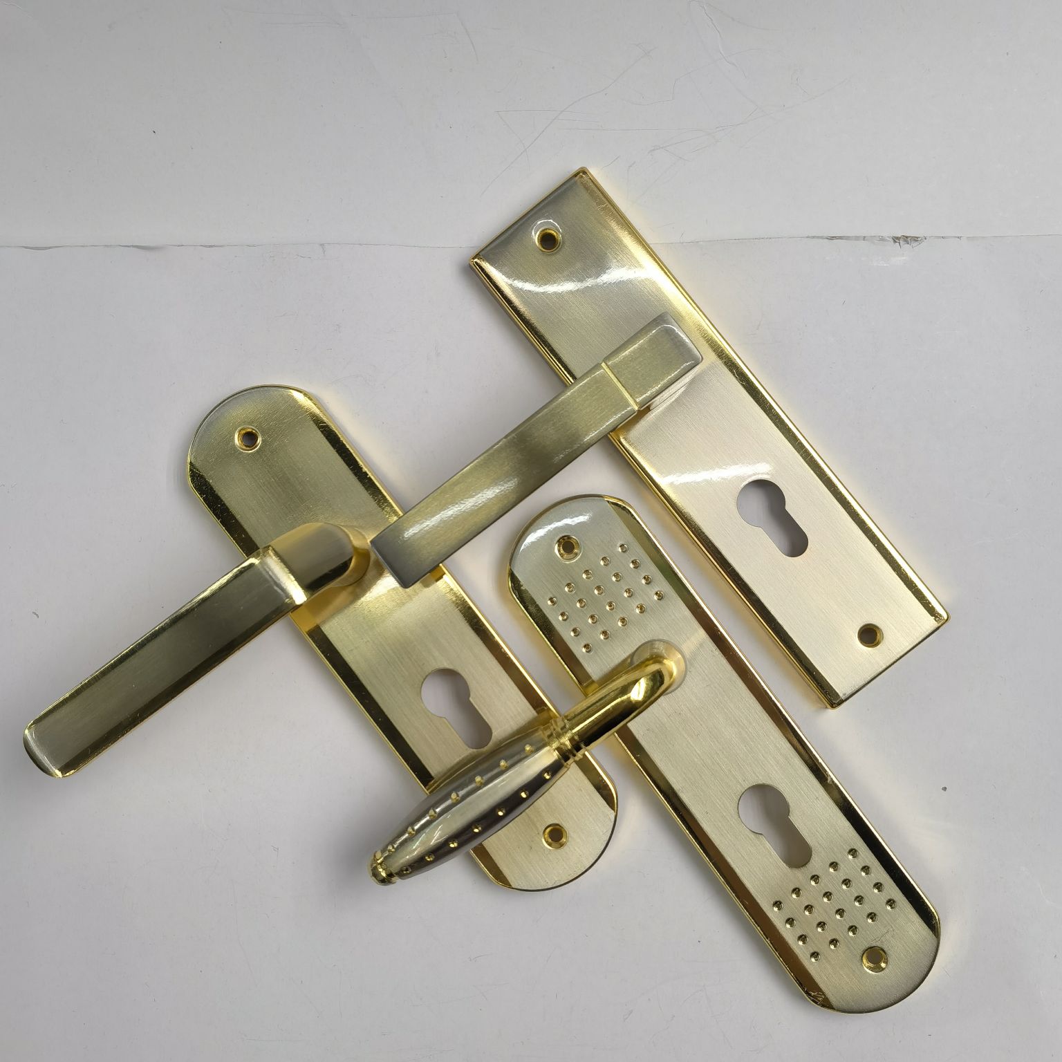 Door handle lock broken bridge door lock multi-point handle interior door lock core lock double open lock solid wood door handle for household security door full figure