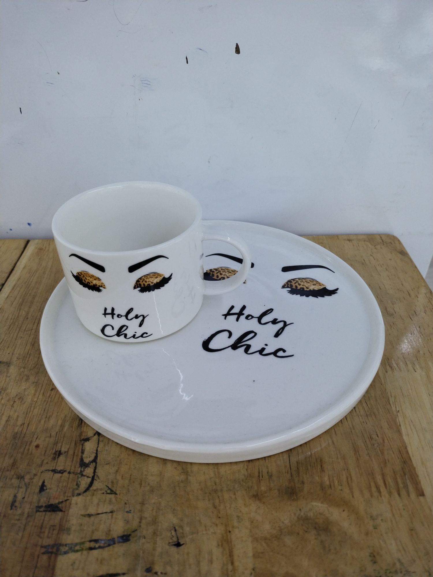 Limei Ceramic Coffee Cup Saucer Luxury Afternoon Tea Simple New Pvc Box Packaging 0084
