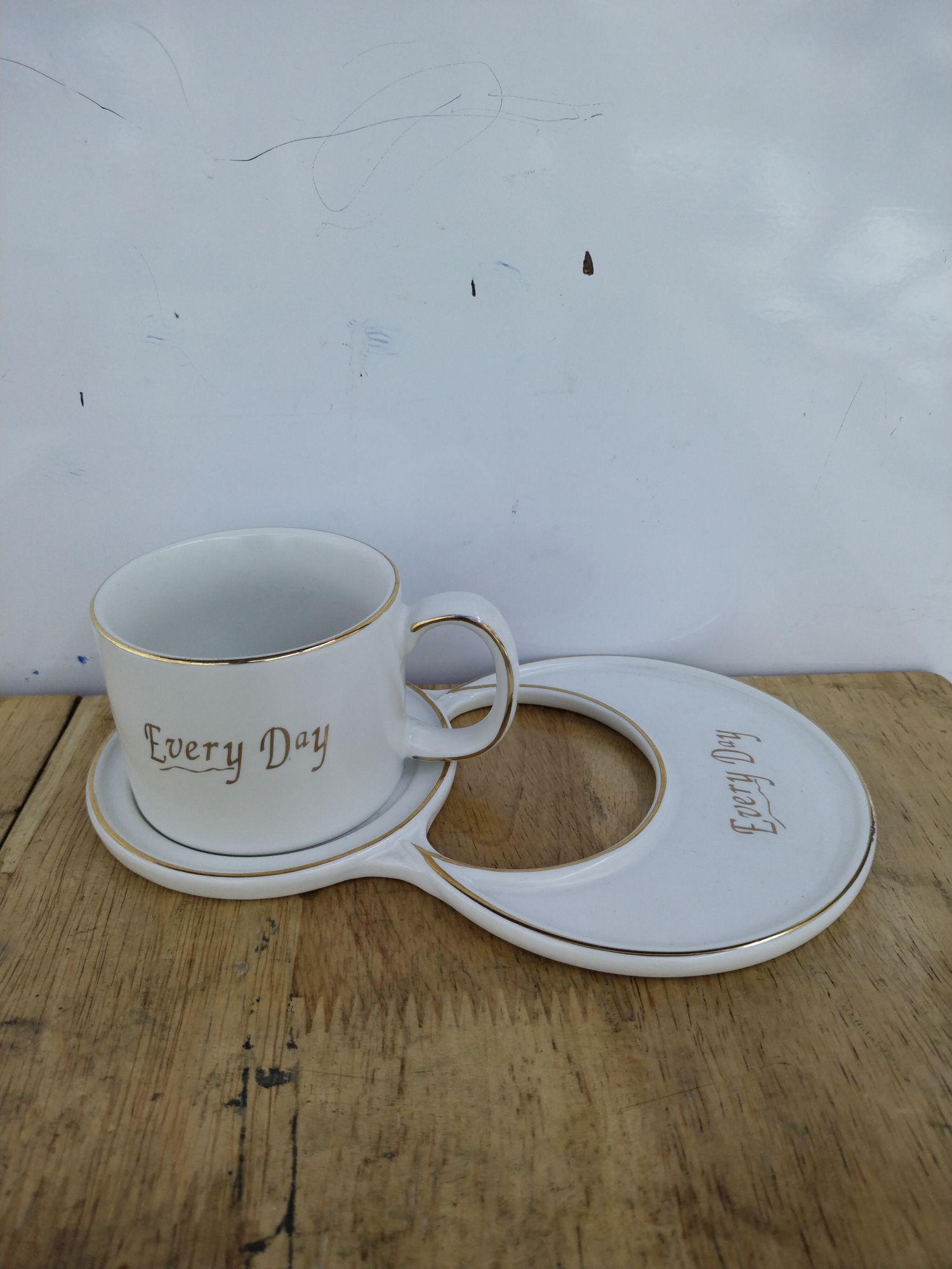 Rose Ceramic Coffee Cup Plate Luxury Afternoon Tea Moon Shaped Cup Plate New 0088
