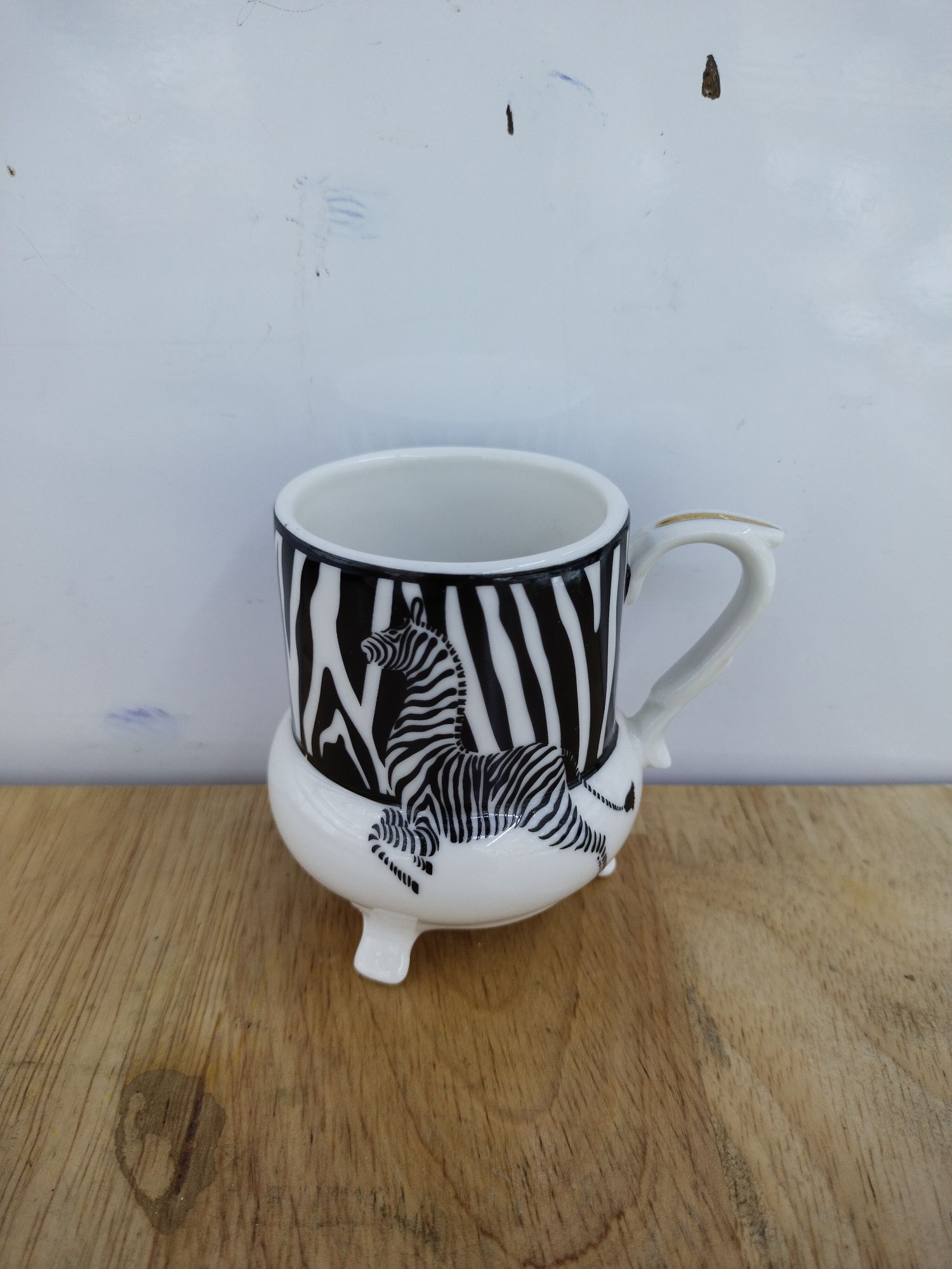 Rose Ceramic Coffee Six Cups Saucer Luxury Afternoon Tea New Zebra Pattern Gift Box Package 0081 details Picture