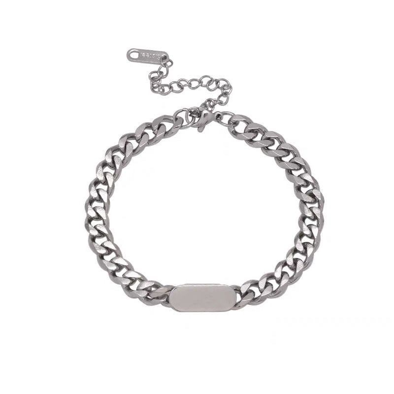 Hip Cuba bracelet men's fashion men high appearance level handsome fashion ins niche design does not fade men's jewelry