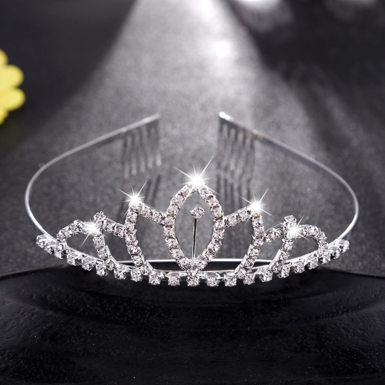 Bridal Large Tiara Wedding Accessories Fashion Pearl Tiara Tiara Accessories Women's Tiara Brilliant Beauty 045 Item Picture
