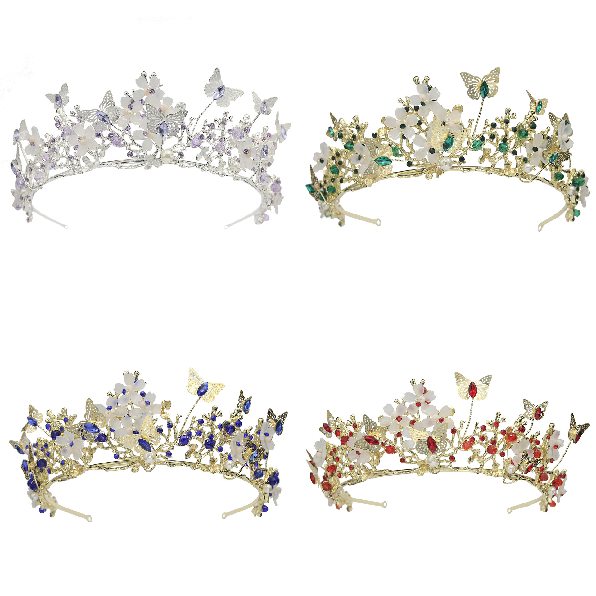 Bride Alloy Tiara Large Tiara Tiara Fashion Pearl Tiara Tiara Tiara Accessories Women's Tiara Brilliant Beauty 047