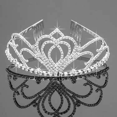 Bridal Large Tiara Wedding Accessories Fashion Pearl Tiara Tiara Accessories Women's Tiara Brilliant Beauty 045 details Picture