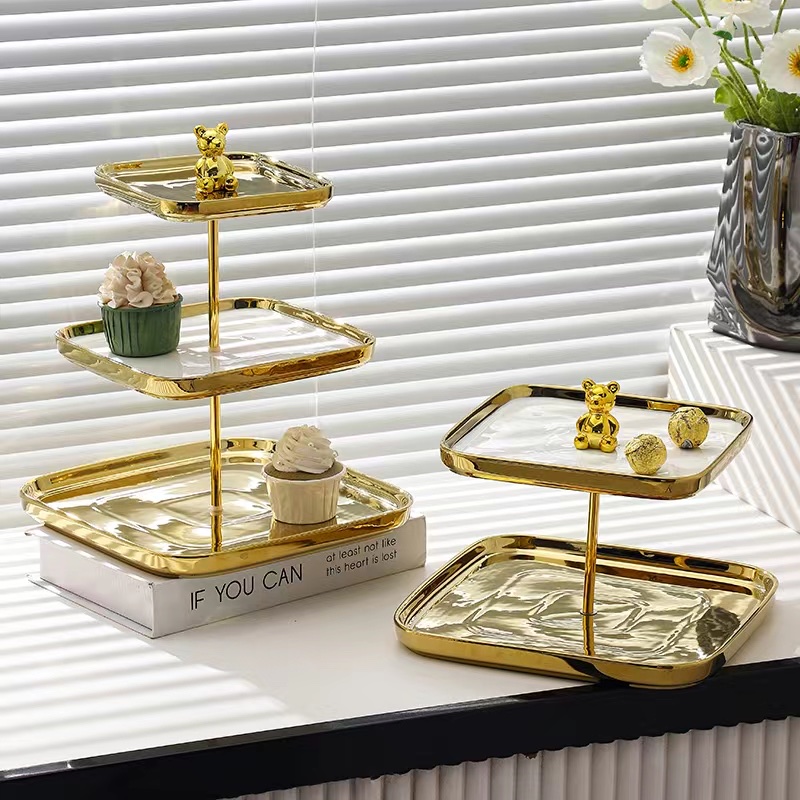 String Plate Ceramic Plate Fruit Plate Creative Light Luxury Decoration Home Daily Necessities Network Red