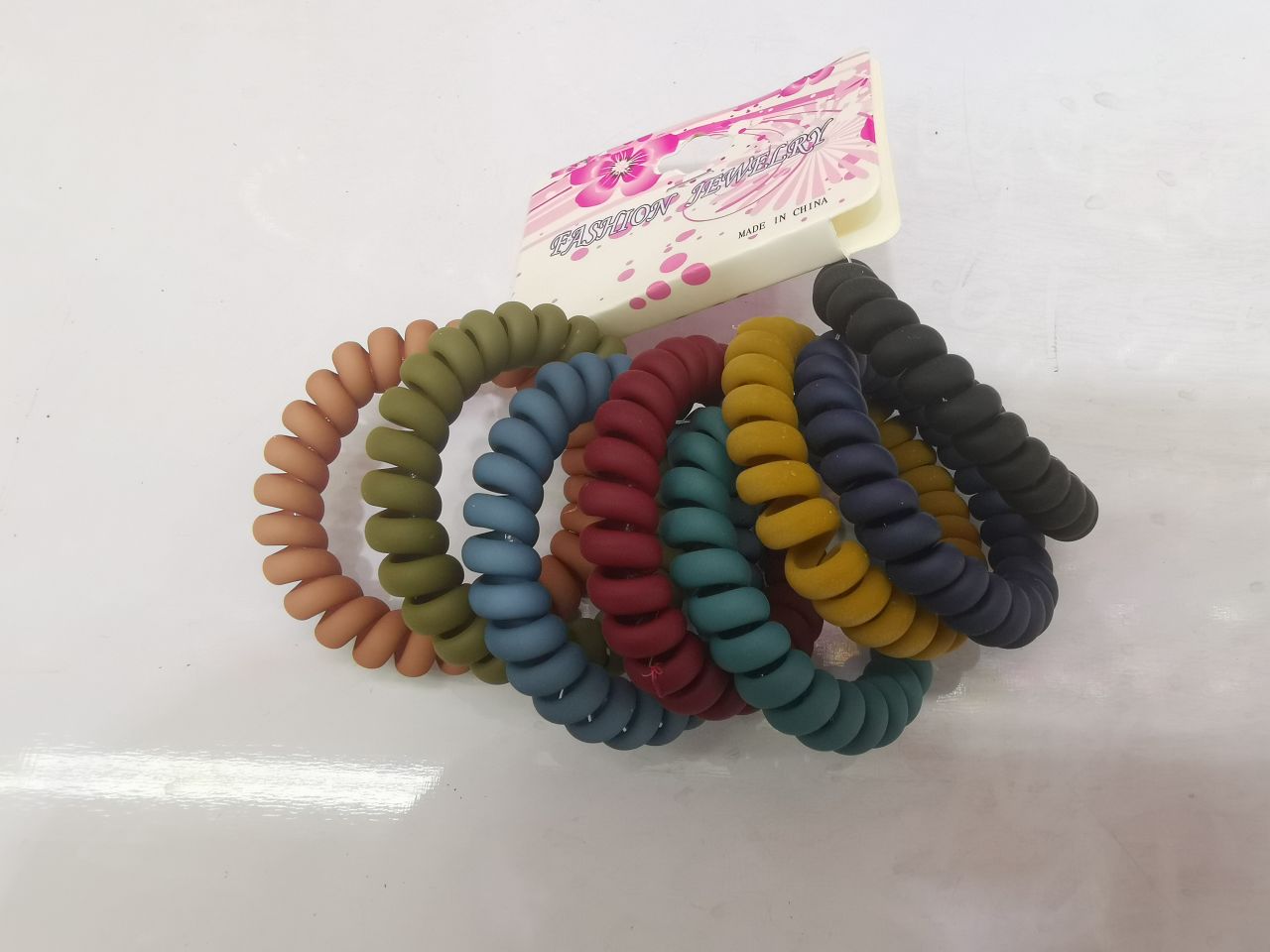 High elastic elastic color blend telephone cord hair tie hair ponytail hair accessories