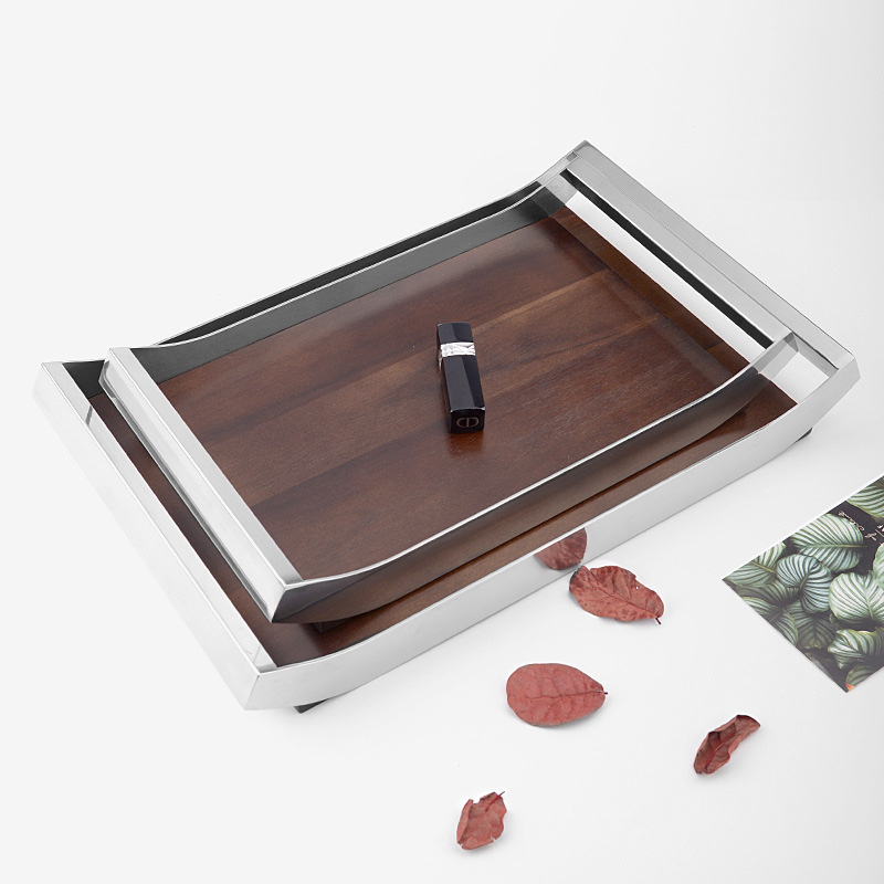 Walnut Tray Home Decoration Creative Light Luxury High-End Network Red Day With Department Stores